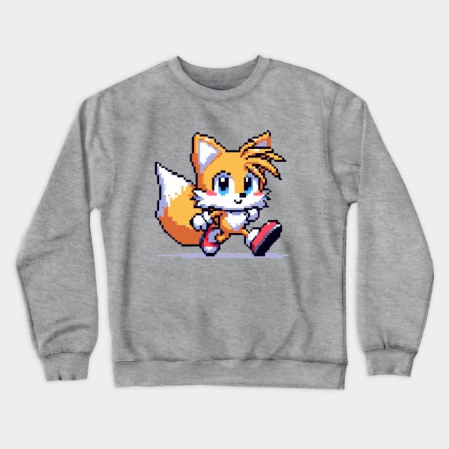 Pixel Tails Retro Ni Crewneck Sweatshirt by Amado ⭐⭐⭐⭐⭐